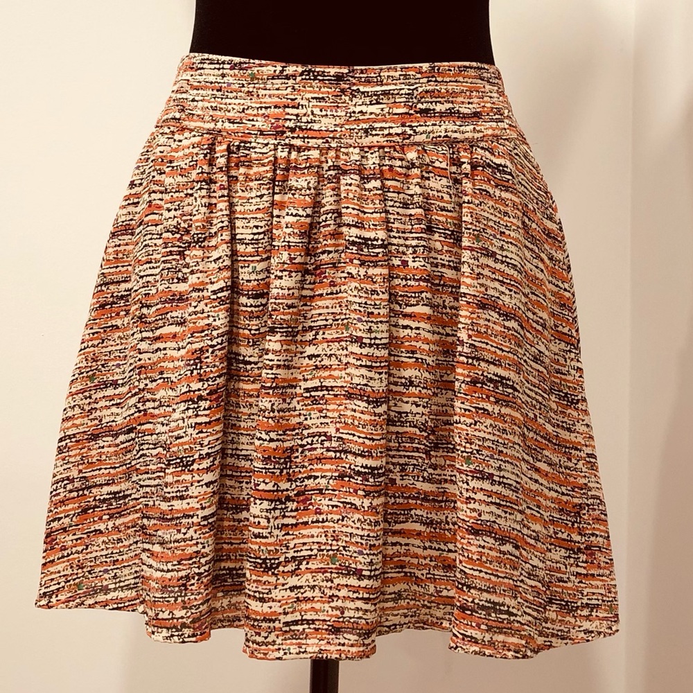 Full Tilt Orange Muti Colored Mini Skirt